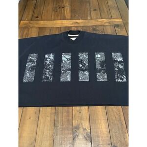 Sebastien Ami x Machus Mens Oversized Boxy Graphic T-Shirt Black Size M Cotton